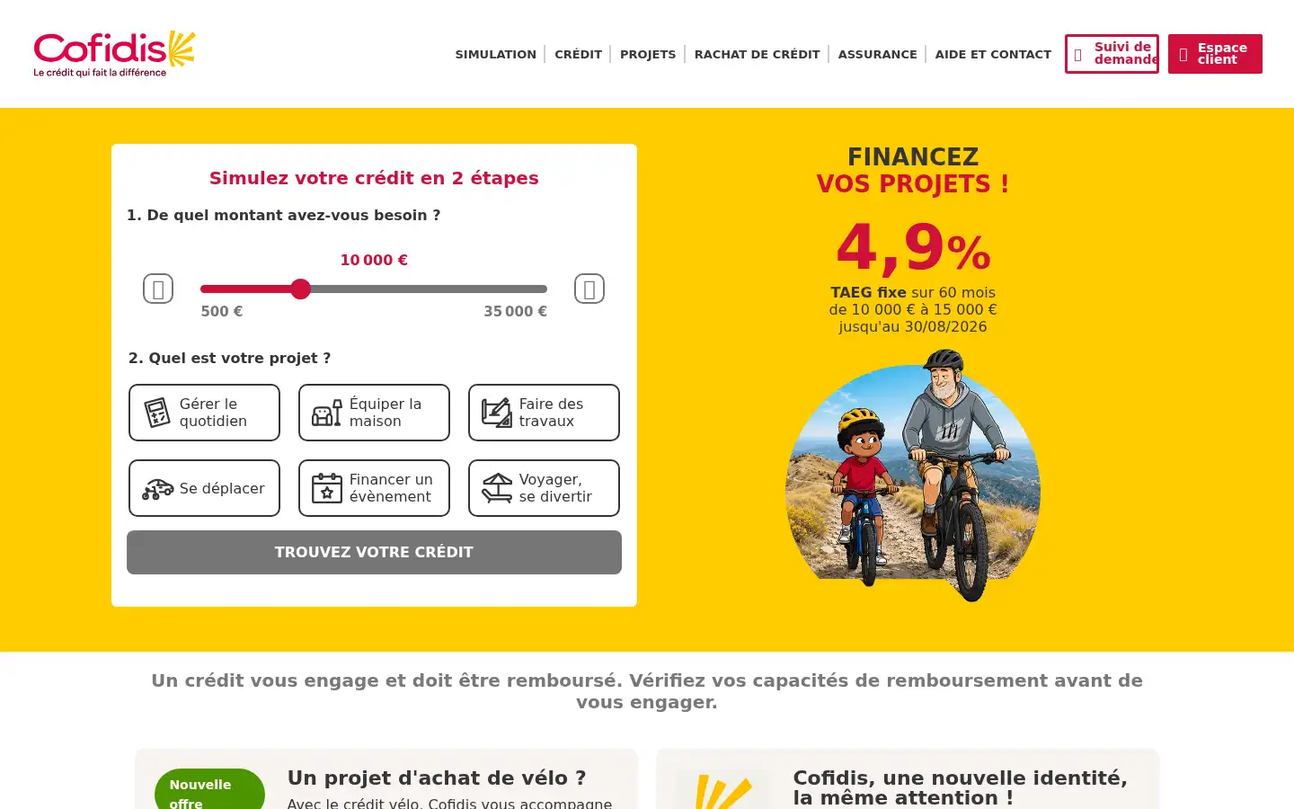 Screenshot of cofidis.fr