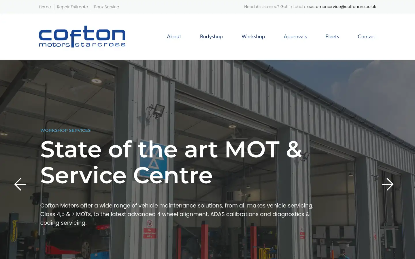 Screenshot of coftonarc.co.uk