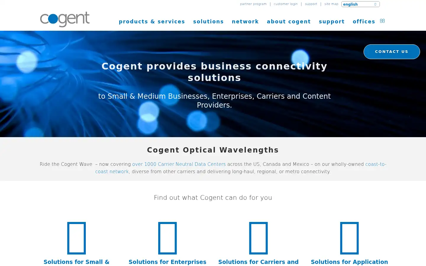 Screenshot of cogentco.com