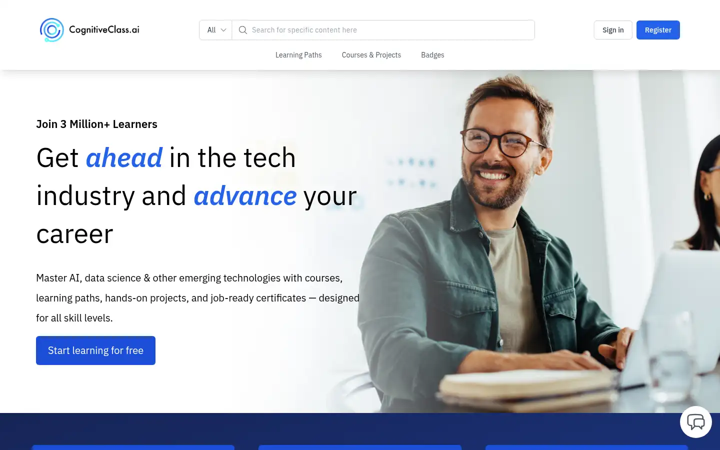Screenshot of cognitiveclass.ai