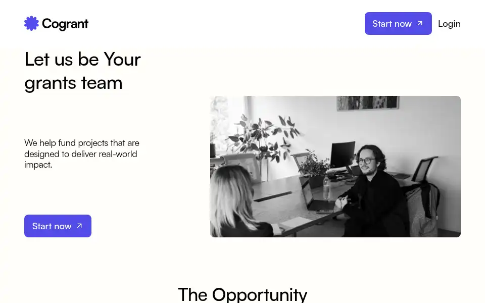 Screenshot of cogrant.eu
