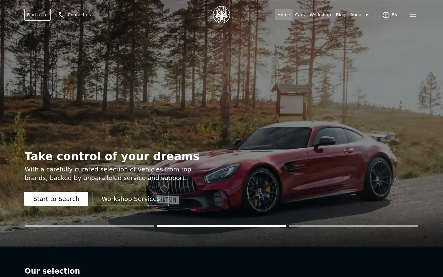 Screenshot of cohencars.com
