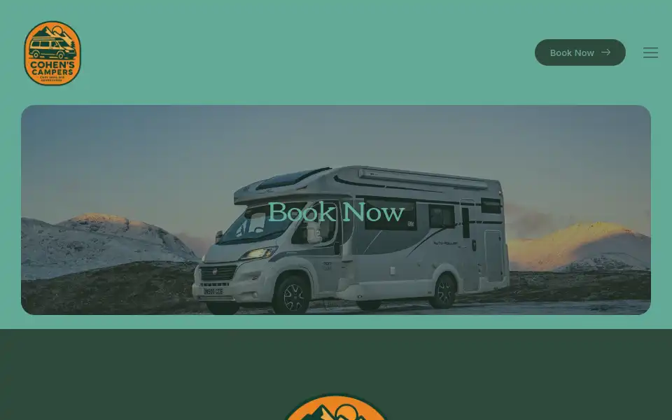 Screenshot of cohens-campers.co.uk