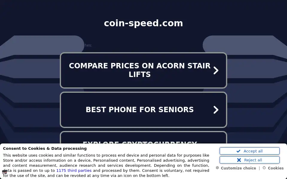 Screenshot of coin-speed.com