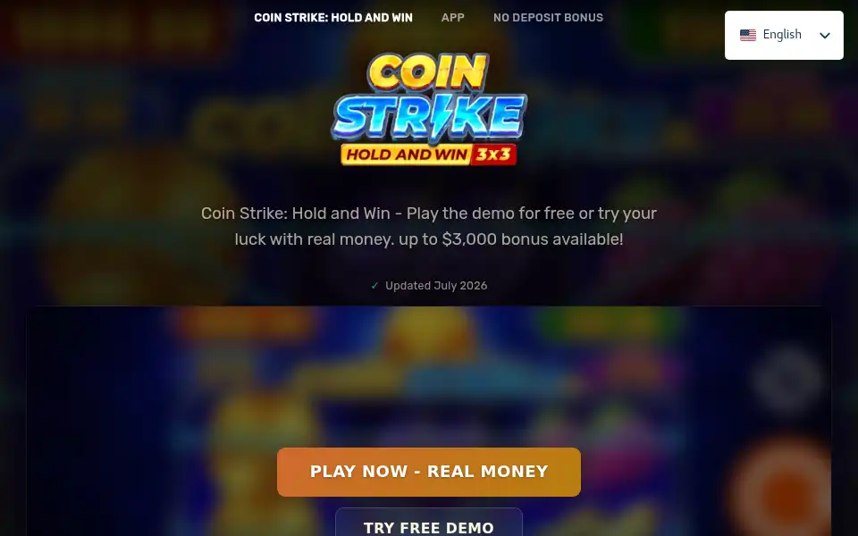Screenshot of coin-strike-casino.com