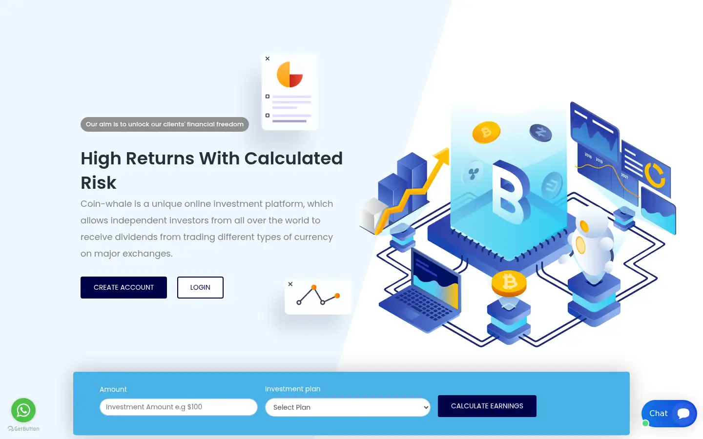 Screenshot of coin-whale.org