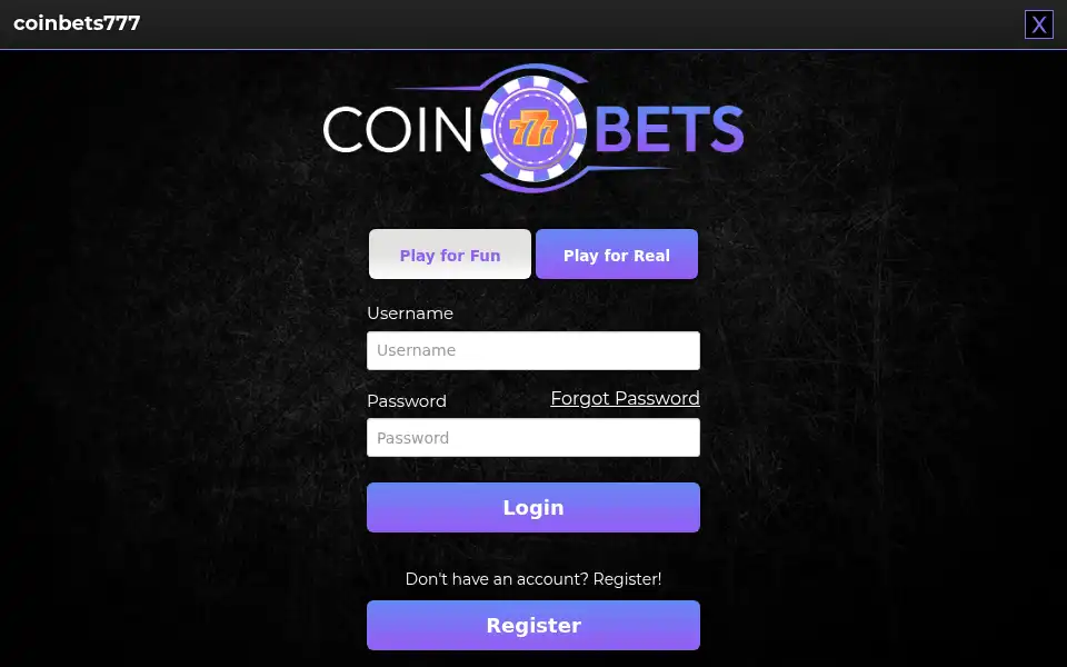 Screenshot of coinbets777.com