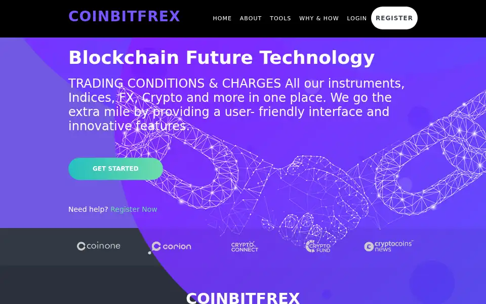 Screenshot of coinbitfrex.com
