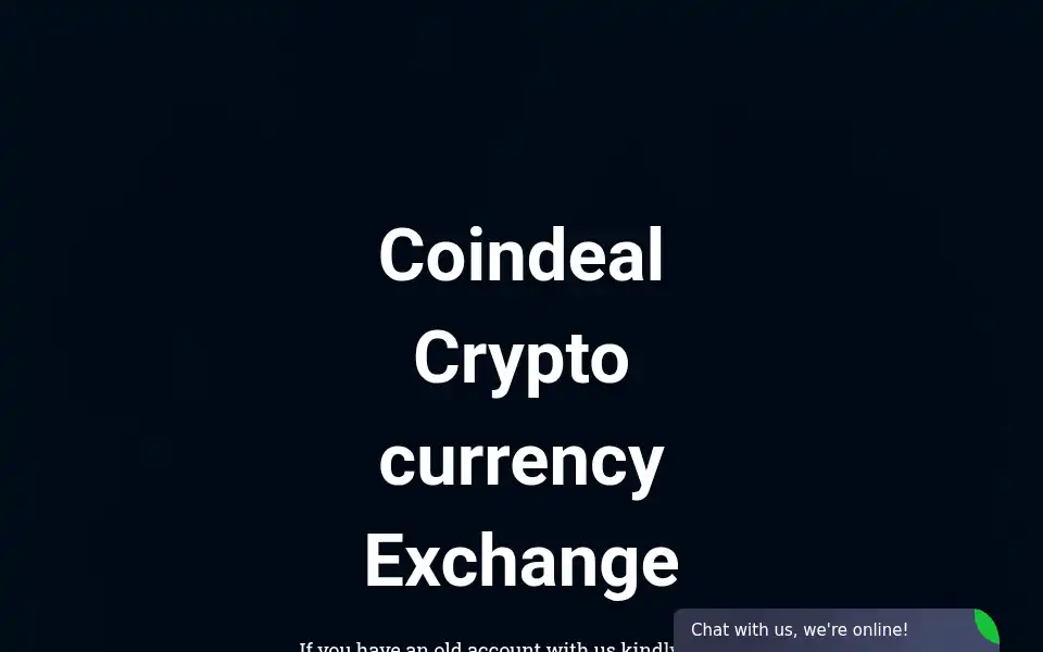 Screenshot of coindeal-exchange.com