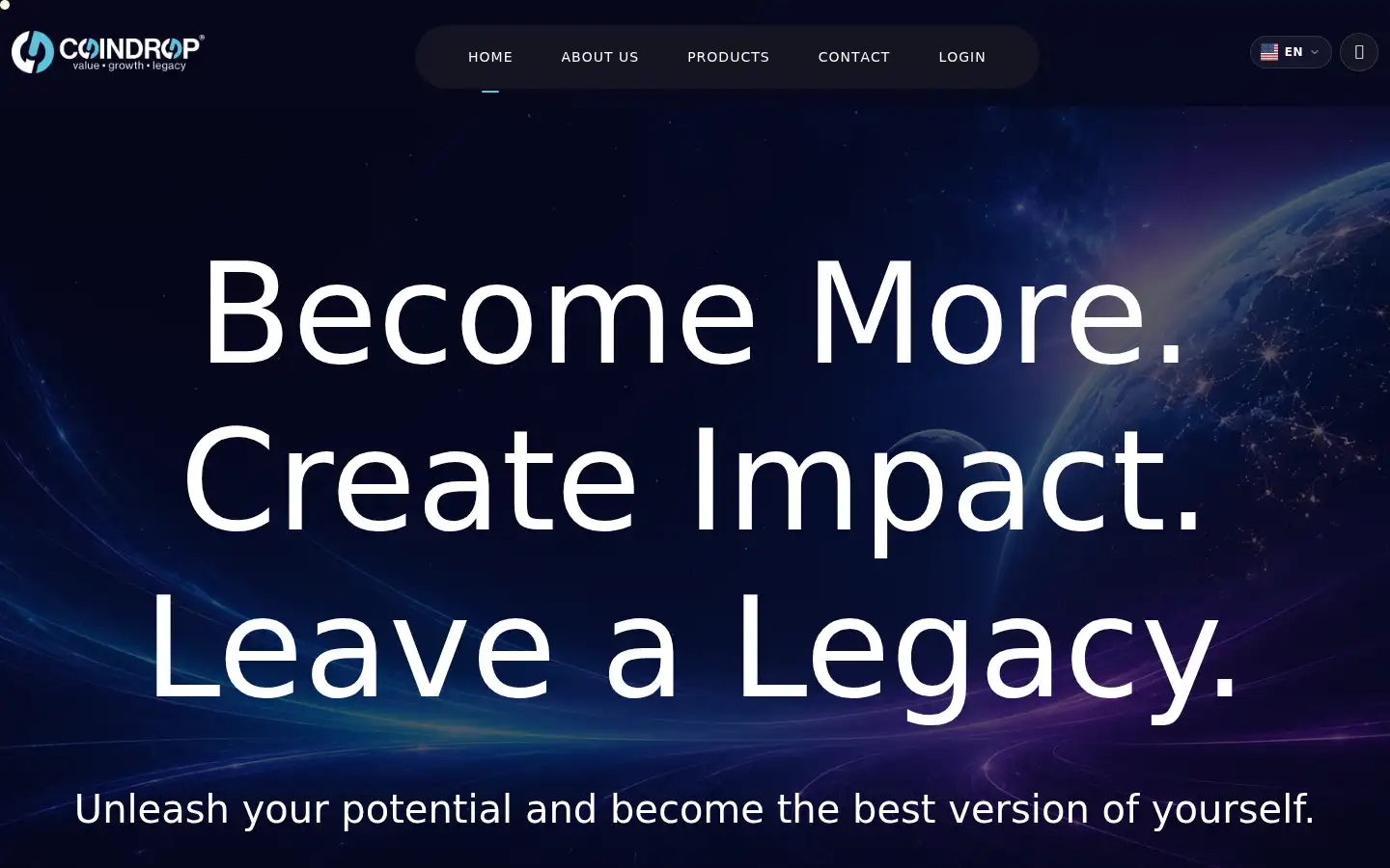 Screenshot of coindroplegacy.com
