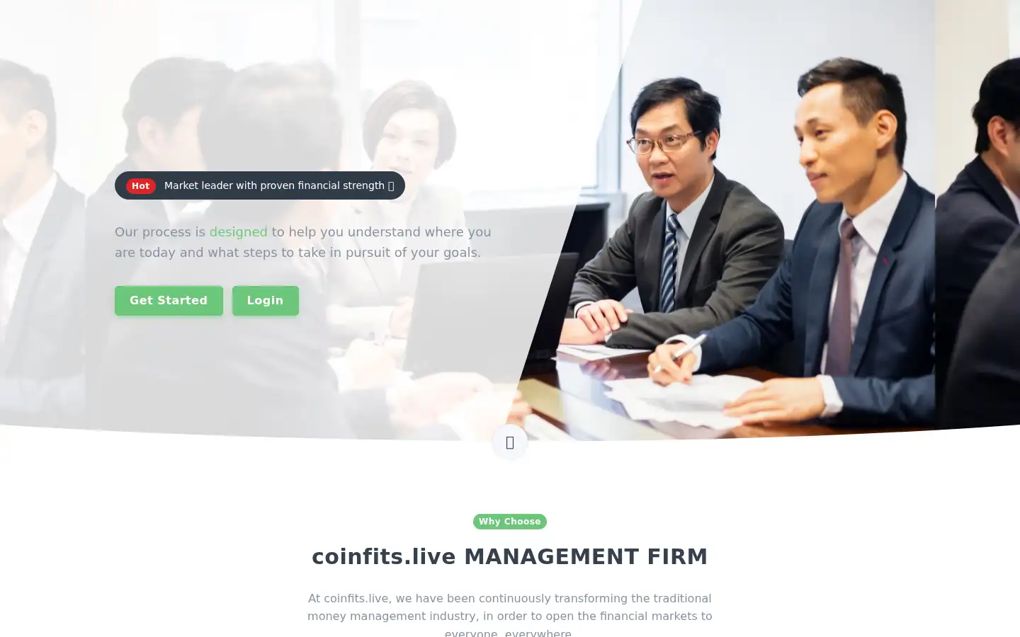 Screenshot of coinfits.live