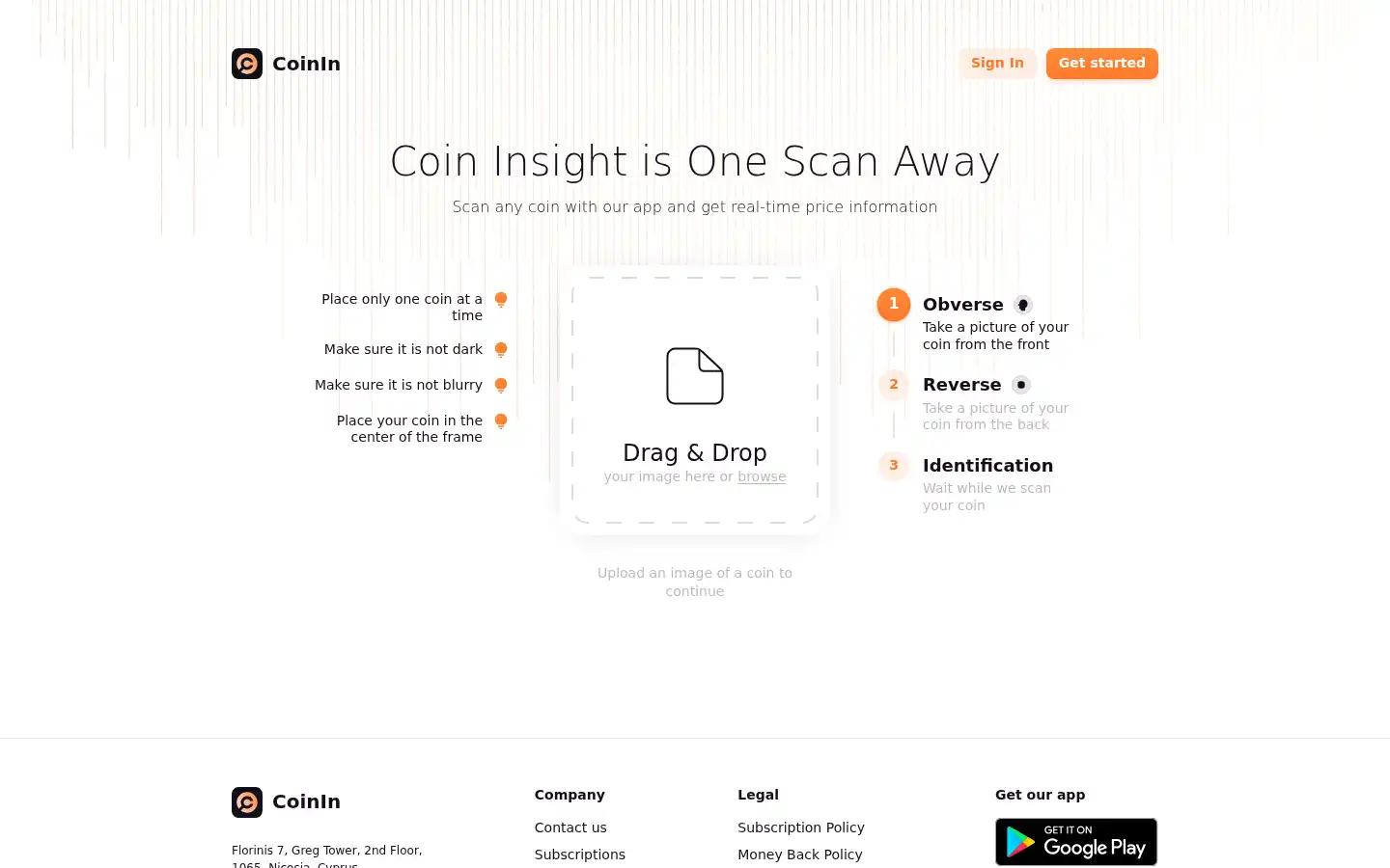 Screenshot of coininapp.com