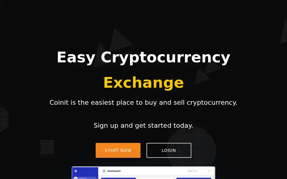 Screenshot of coinit.vercel.app