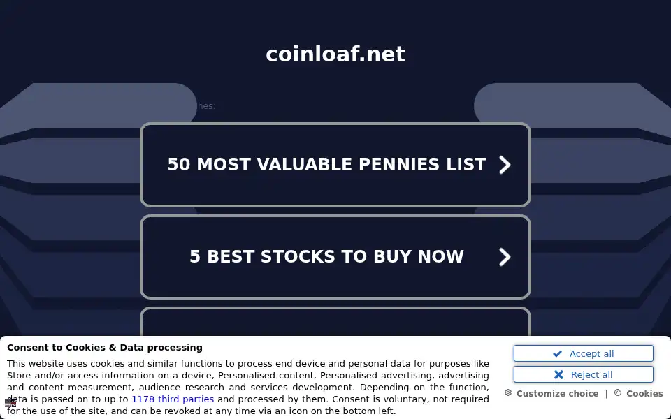 Screenshot of coinloaf.net