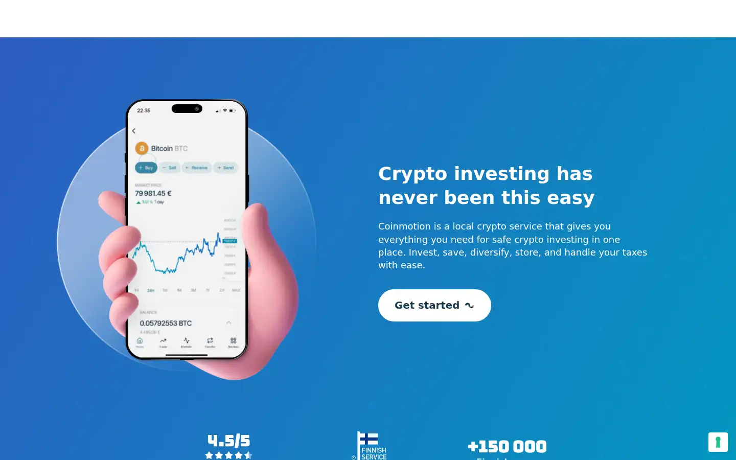 Screenshot of coinmotion.com