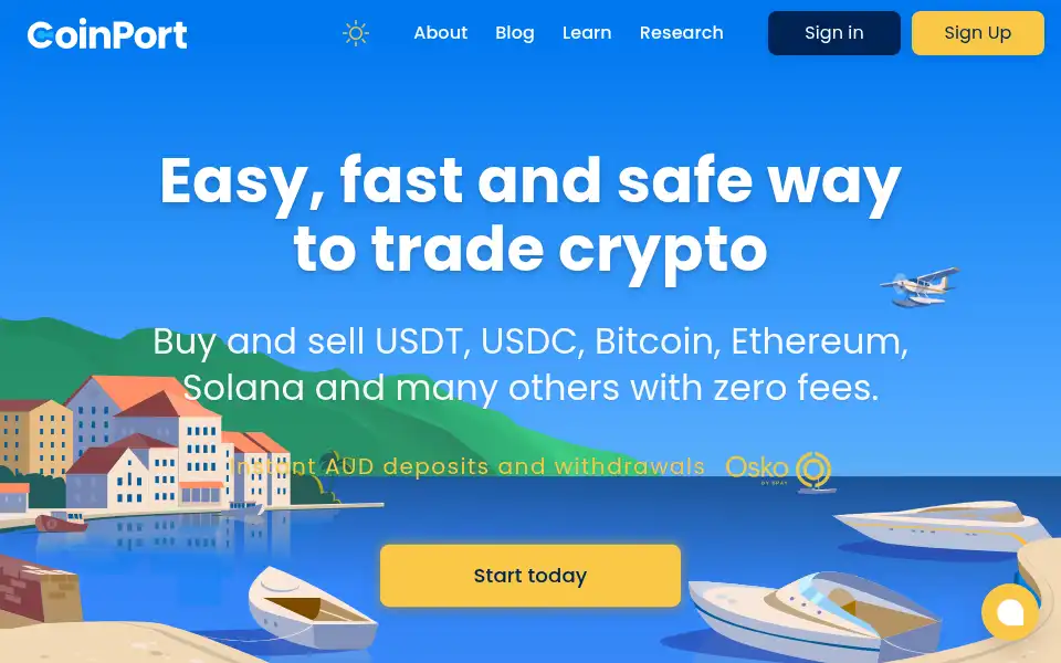 Screenshot of coinport.com.au