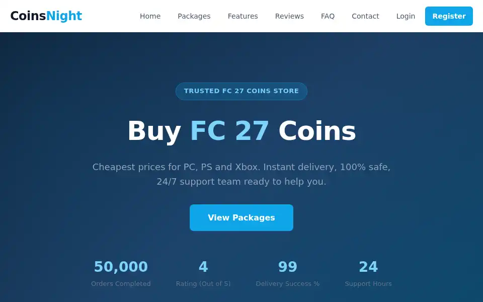 Screenshot of coinsnight.com