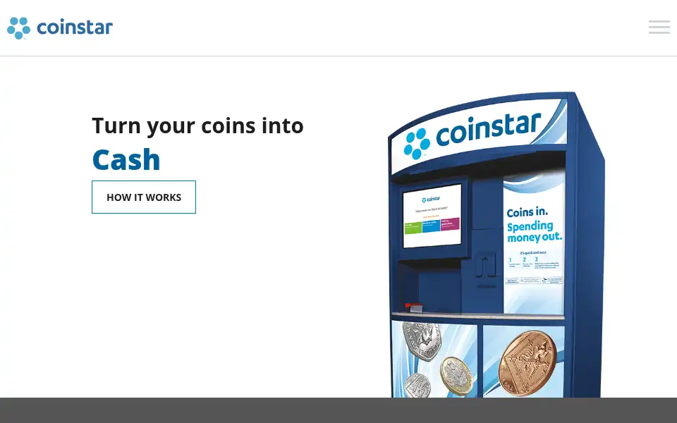 Screenshot of coinstar.co.uk