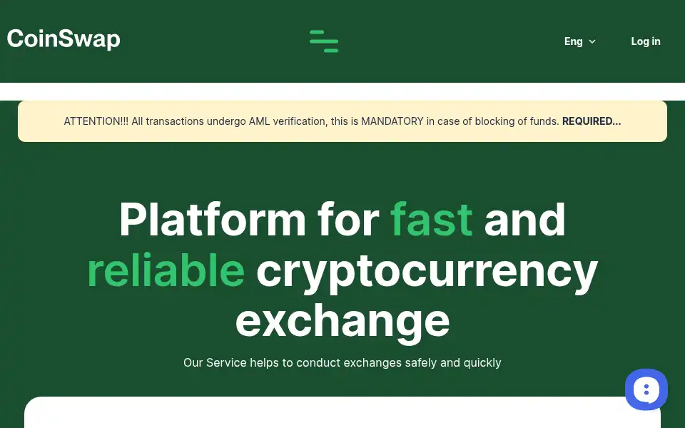 Screenshot of coinswap.es