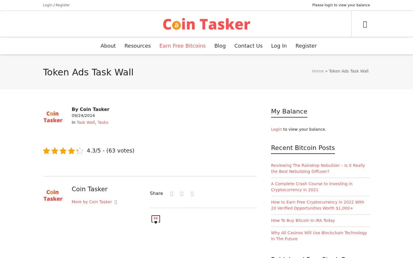 Screenshot of cointasker.com