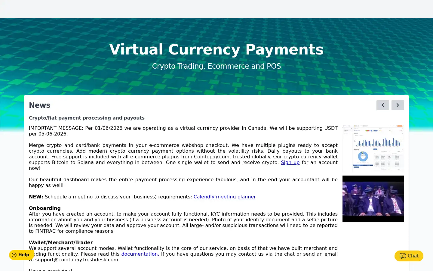 Screenshot of cointopay.com