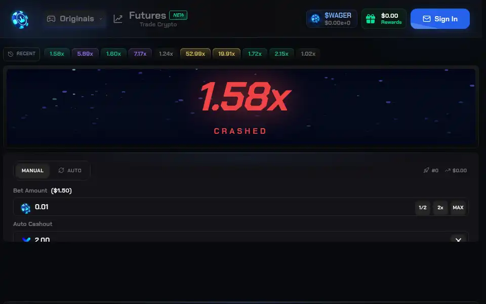 Screenshot of coinwager.bet