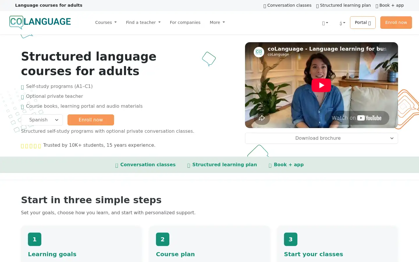 Screenshot of colanguage.com