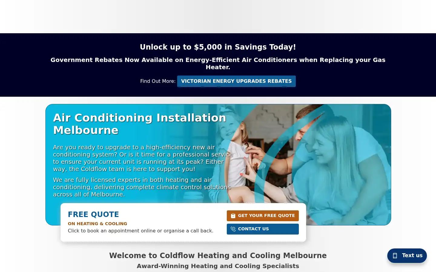 Screenshot of coldflow.net.au
