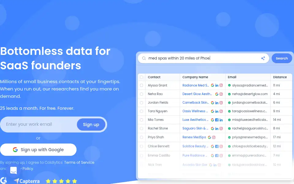 Screenshot of coldlytics.com