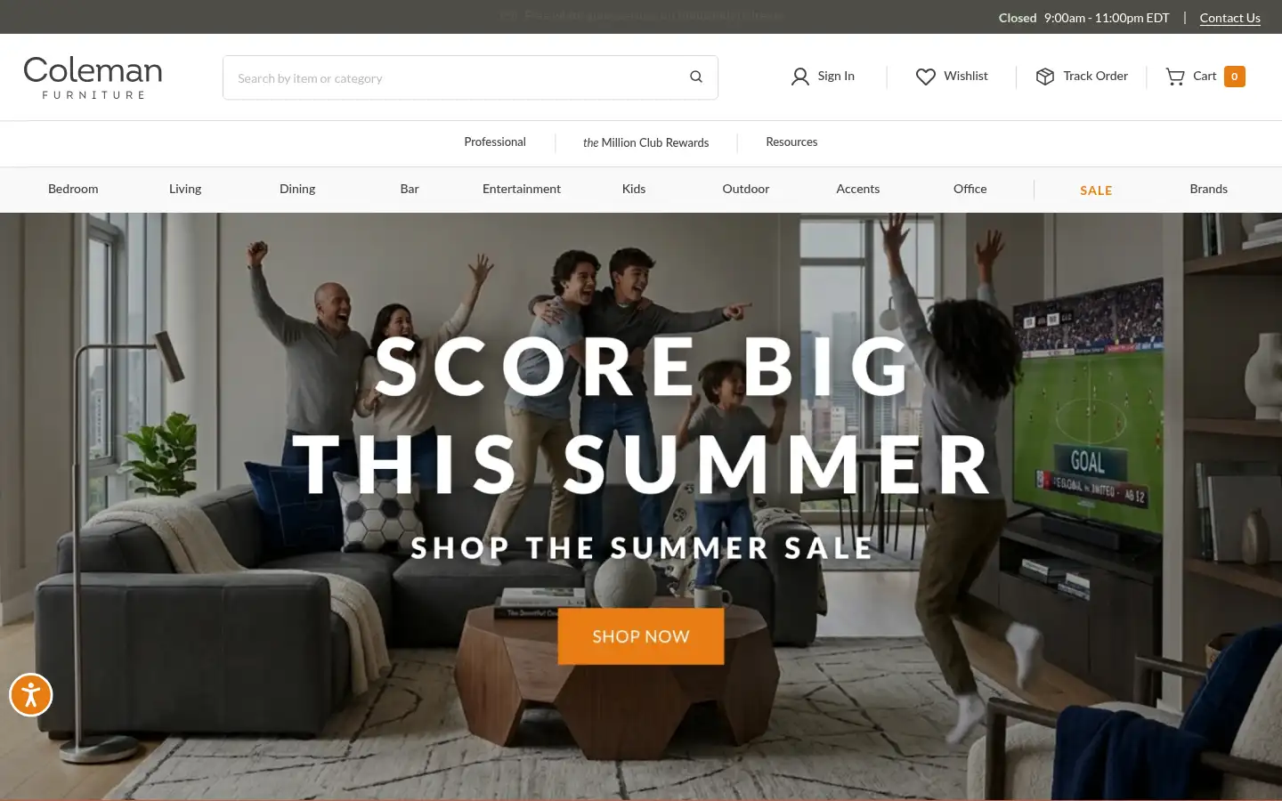 Screenshot of colemanfurniture.com