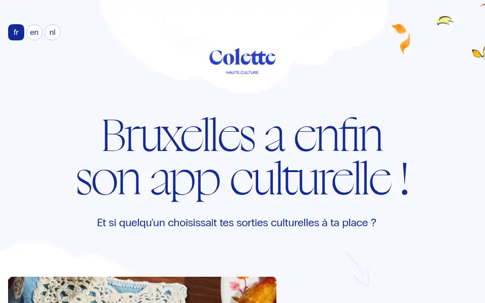 Screenshot of colettehauteculture.be