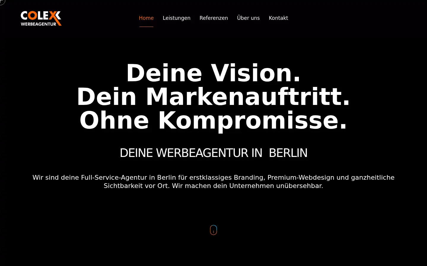 Screenshot of colex-werbeagentur.de