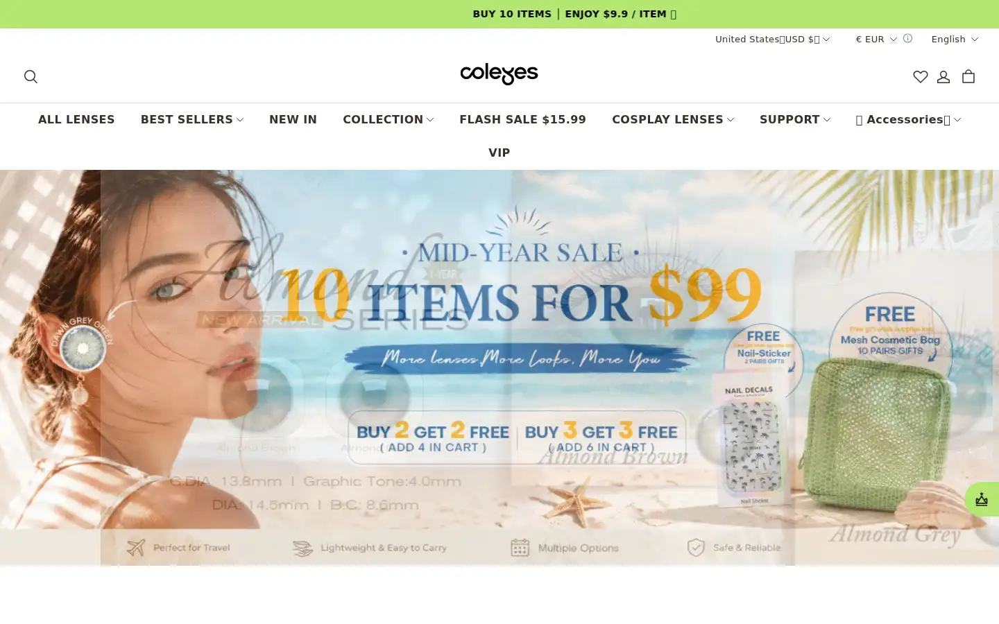 Screenshot of coleyes.com