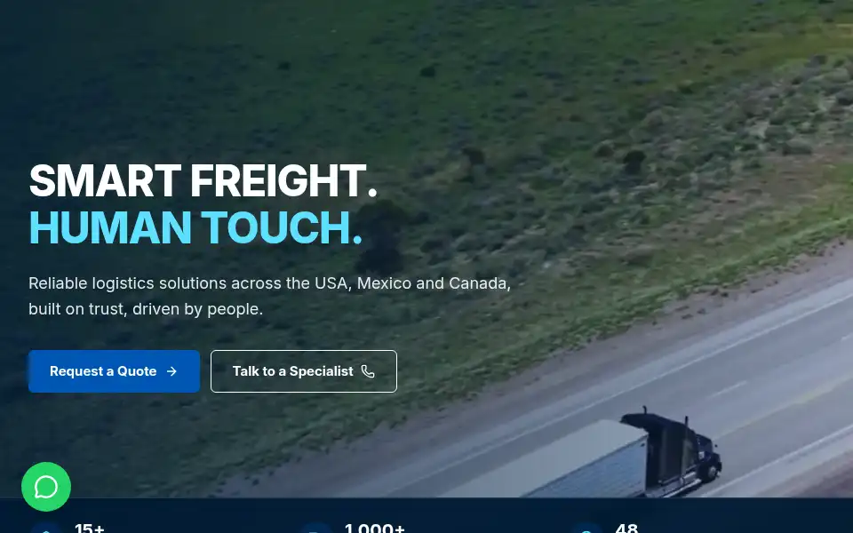 Screenshot of colfreightsolutions.com