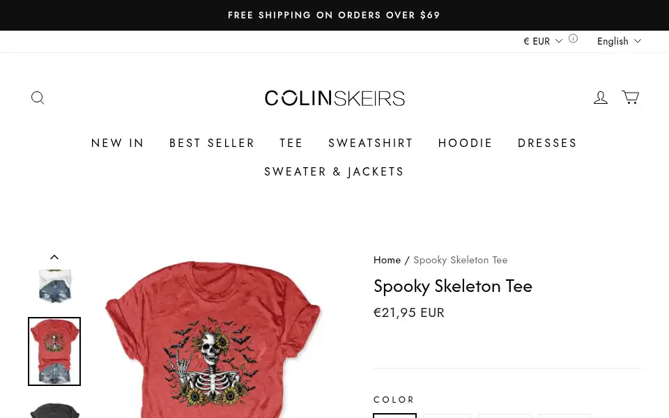 Screenshot of colinskeirs.com