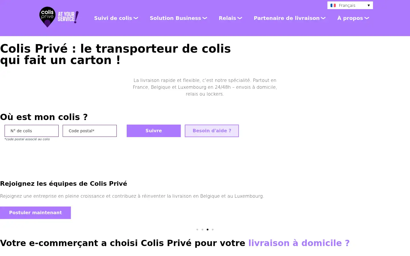 Screenshot of colisprive.be