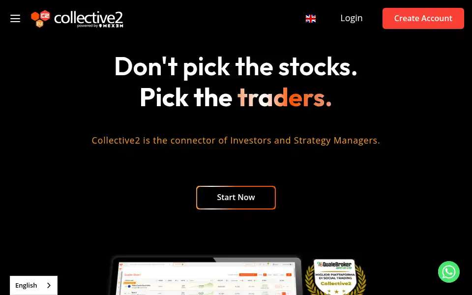 Screenshot of collective2.eu