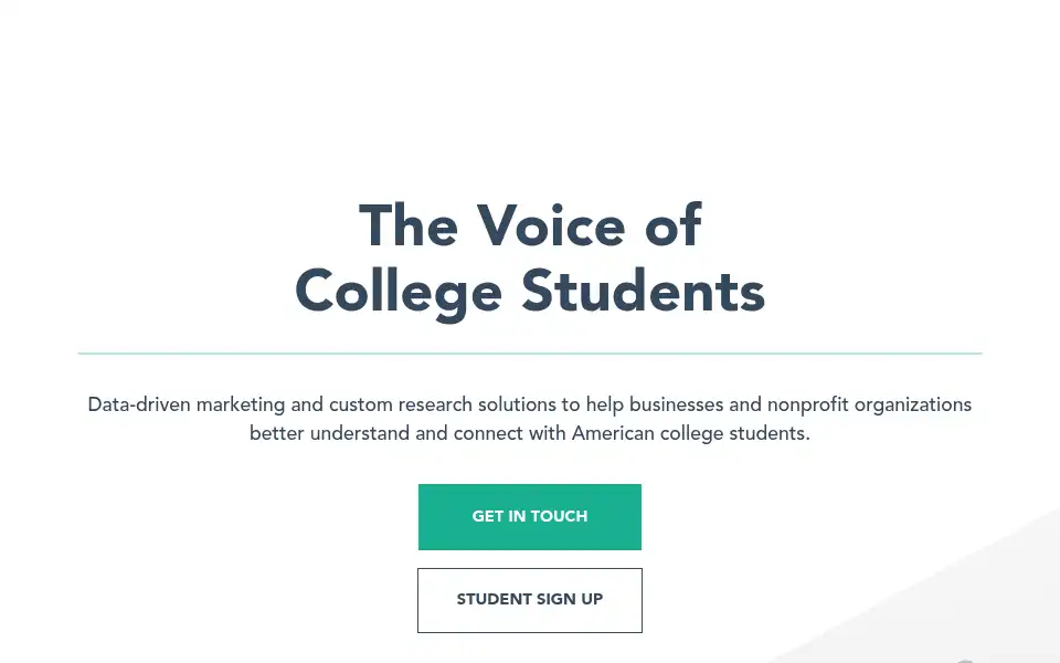 Screenshot of collegepulse.com