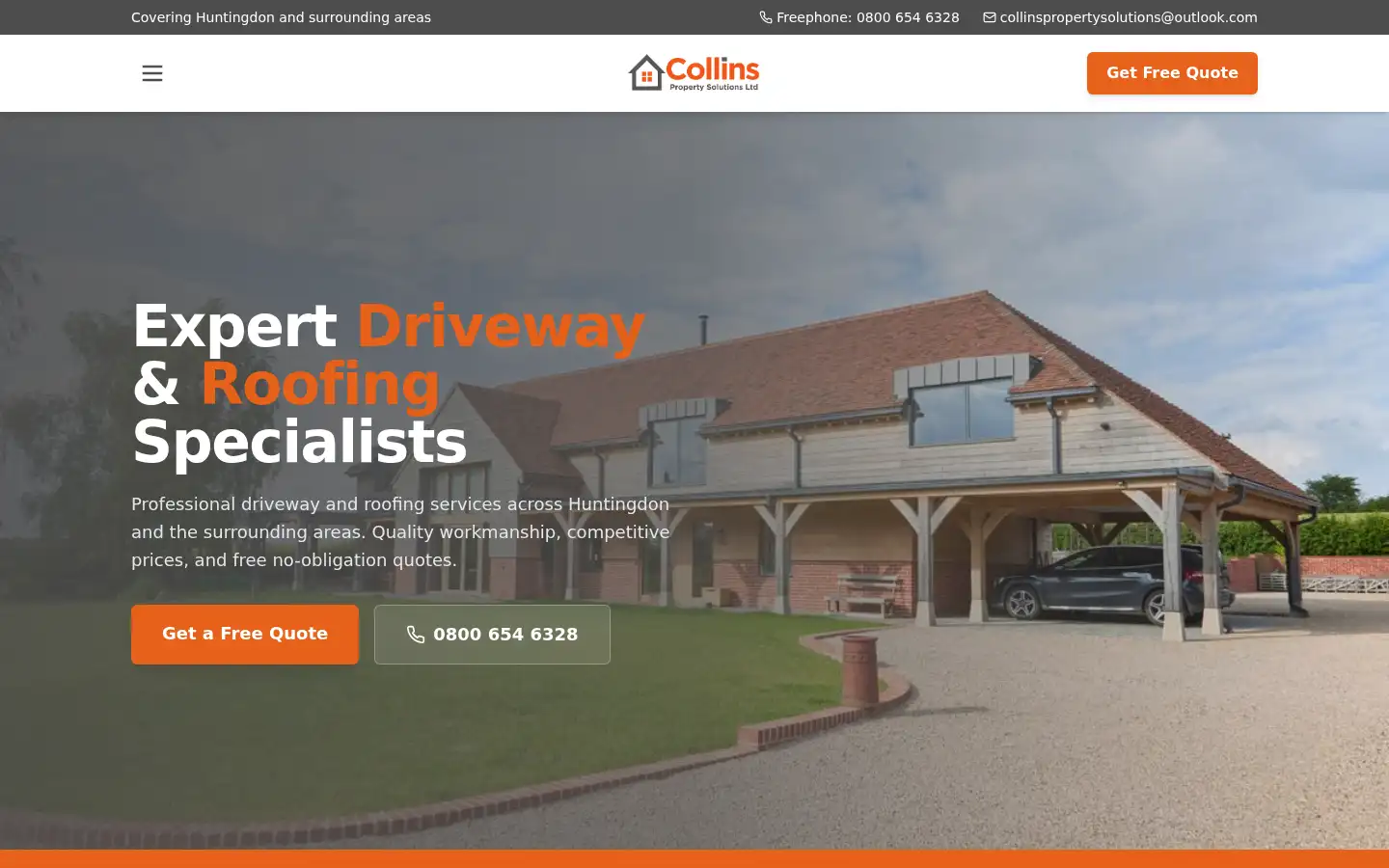 Screenshot of collinspropertysolutions.co.uk