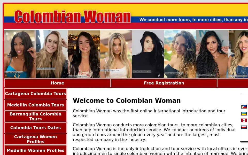 Screenshot of colombian-woman.com