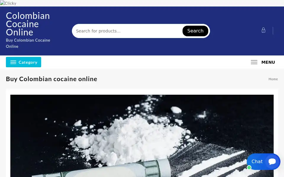 Screenshot of colombiancokeonline.com