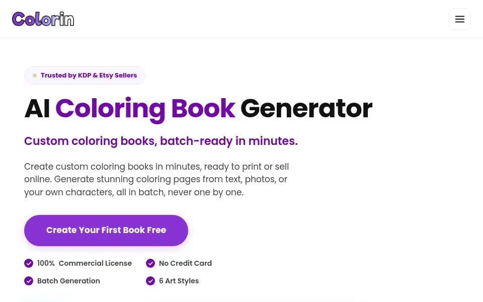 Screenshot of colorin.ai