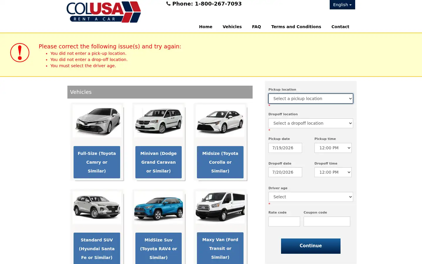 Screenshot of colrac.com