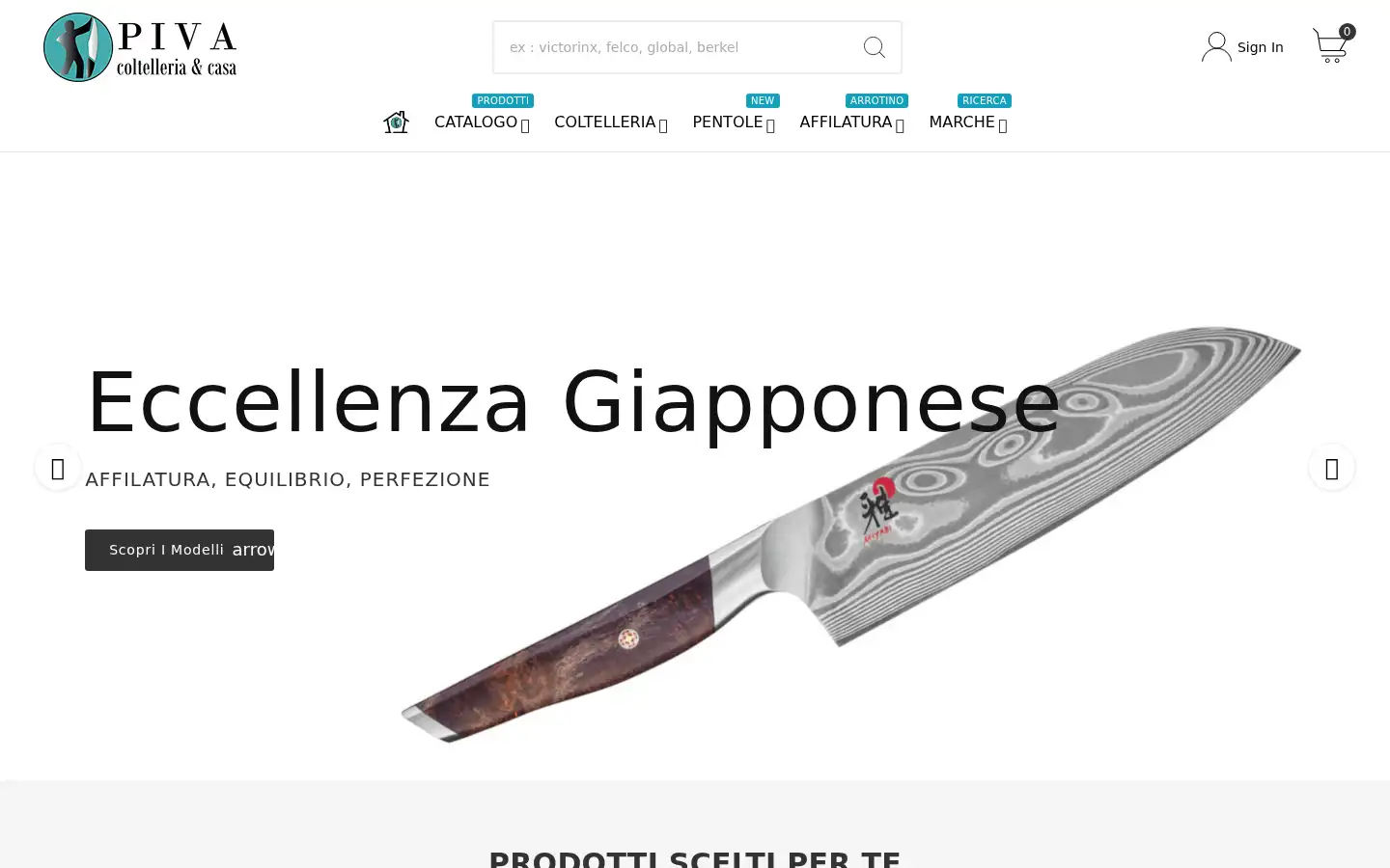 Screenshot of coltelleriapiva.it