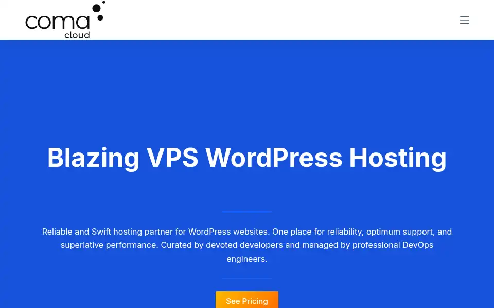 Screenshot of comavps.com
