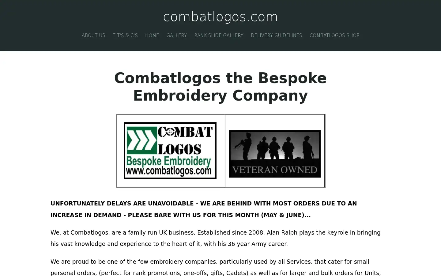 Screenshot of combatlogos.com