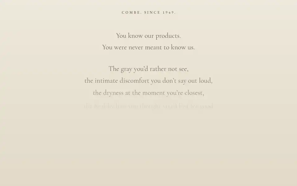 Screenshot of combe.com