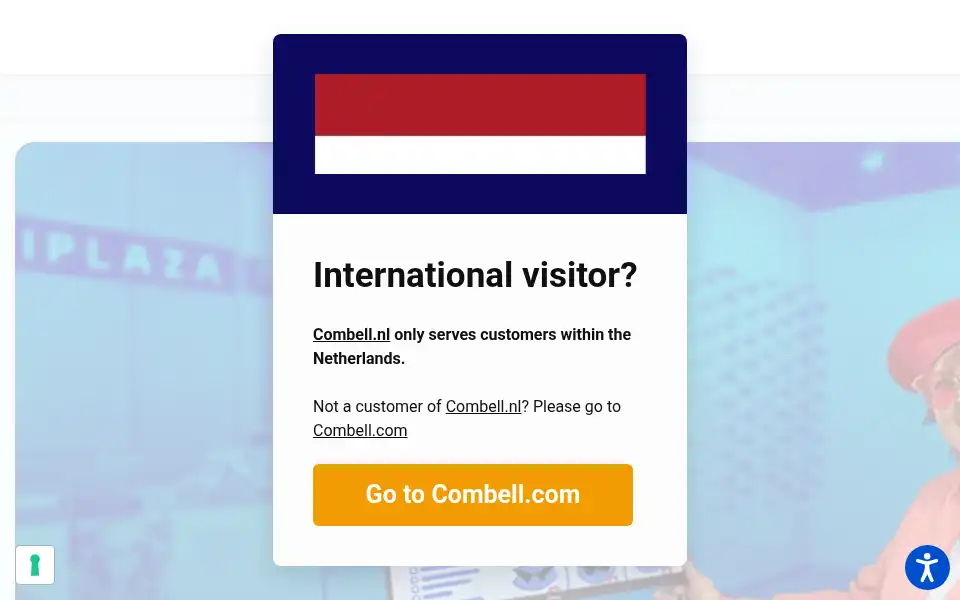 Screenshot of combell.nl