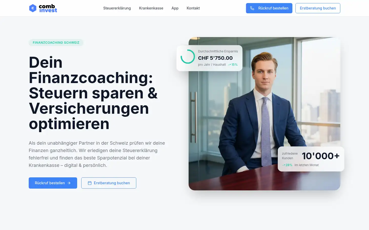 Screenshot of combinvest.swiss