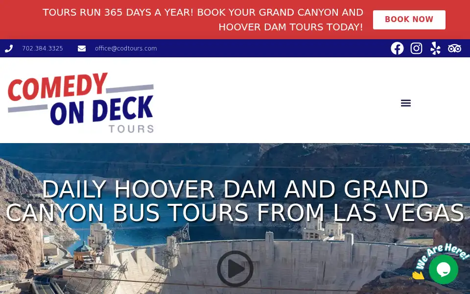 Screenshot of comedybustours.com